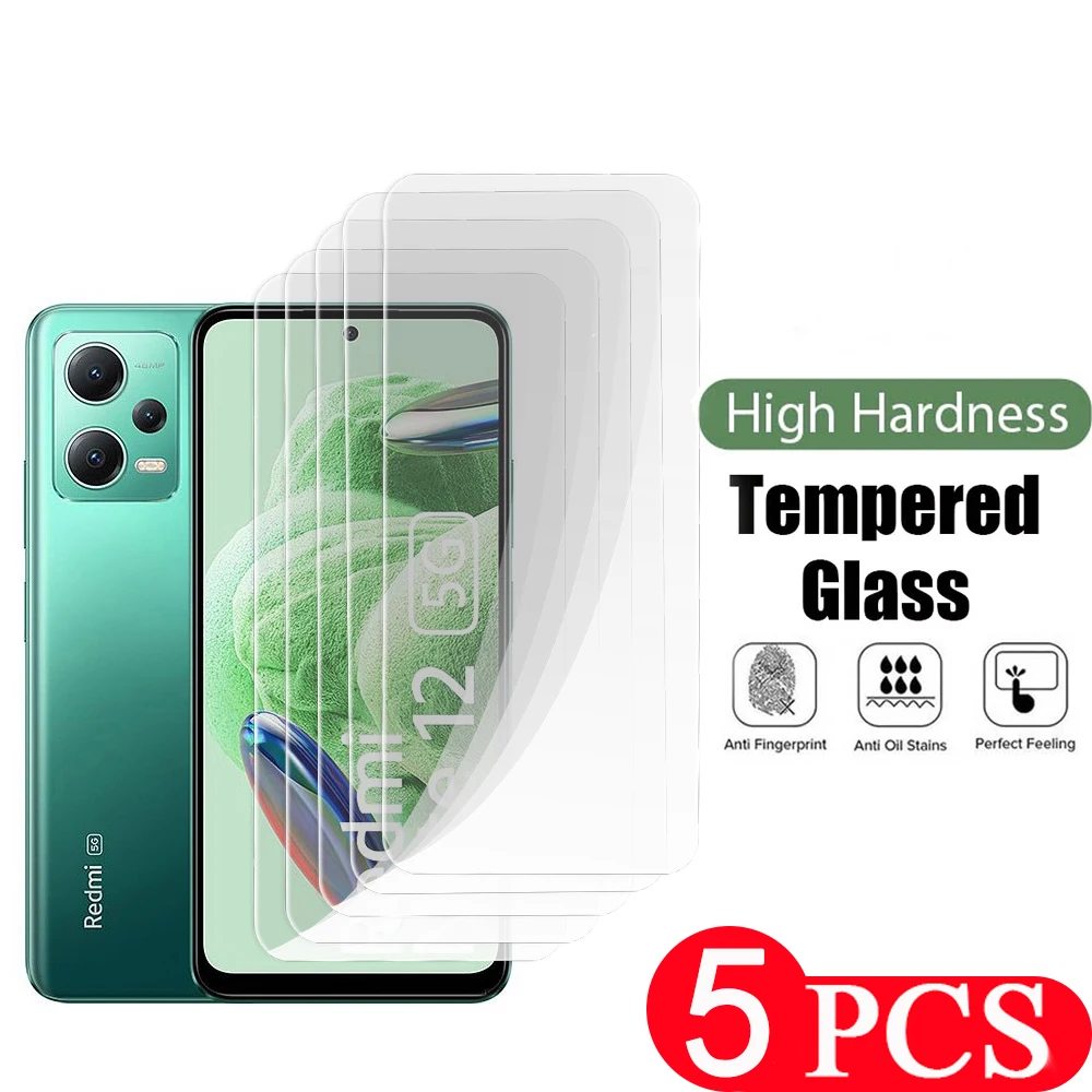 

5Pcs Tempered glass For Redmi note 12 pro Speed Turbo Discovery 12S film note 11 SE 11S 11E 11T pro plus phone screen protector