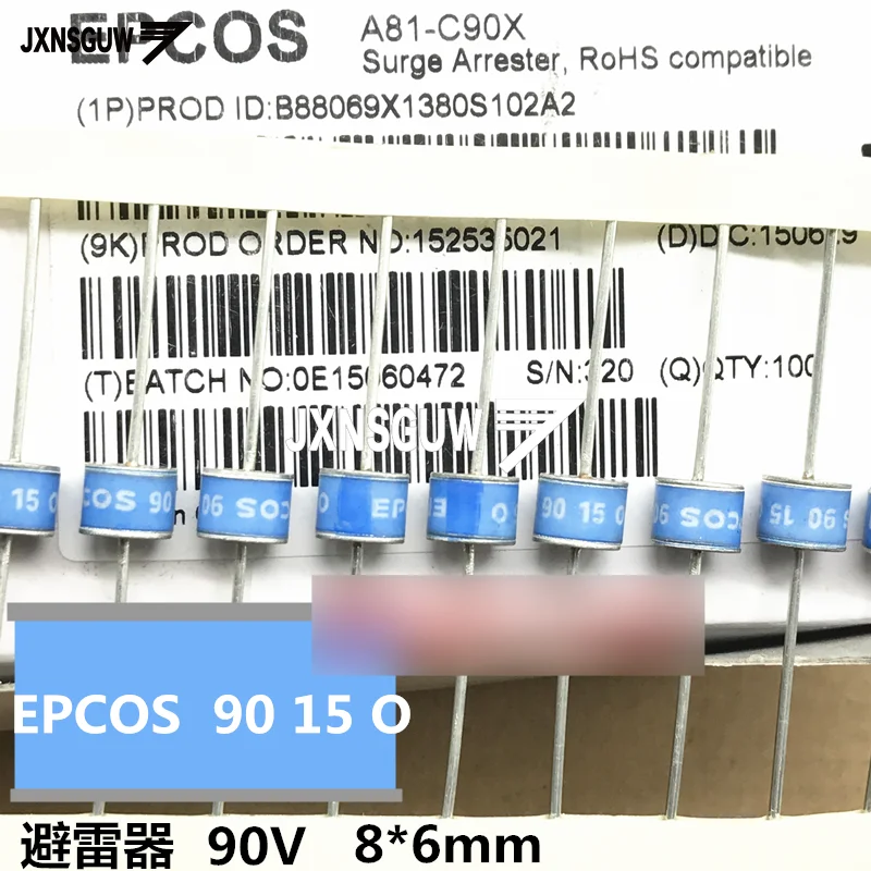 10PCS original A81-C90X EPCOS 90 15 O Ceramic gas discharge tube 8X6 blue 2R 90V straight Insert B88069X1380S102A2 A81C90X