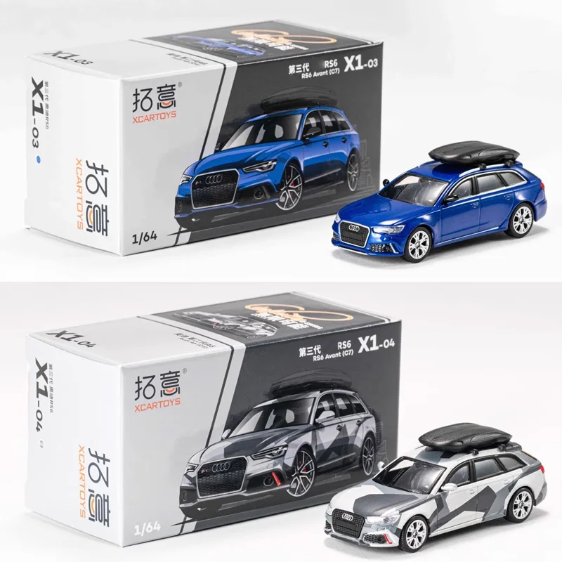

XCarToys 1:64 RS6 голубой/серый Камуфляжный литая модель автомобиля