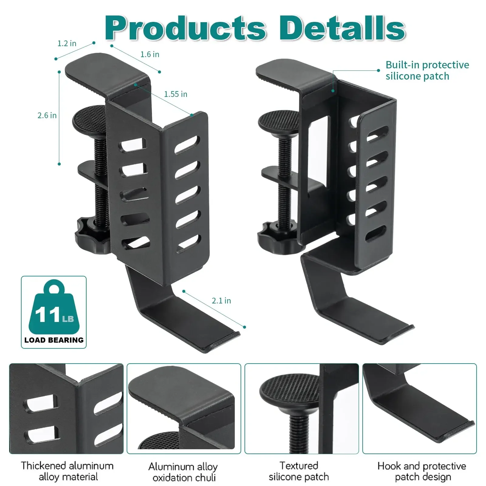 Organizador Oficina Organizador Lateral De Escritorio - Soporte Para Laptop Sin Taladro Con Imán Soporte Laptop Abrazadera