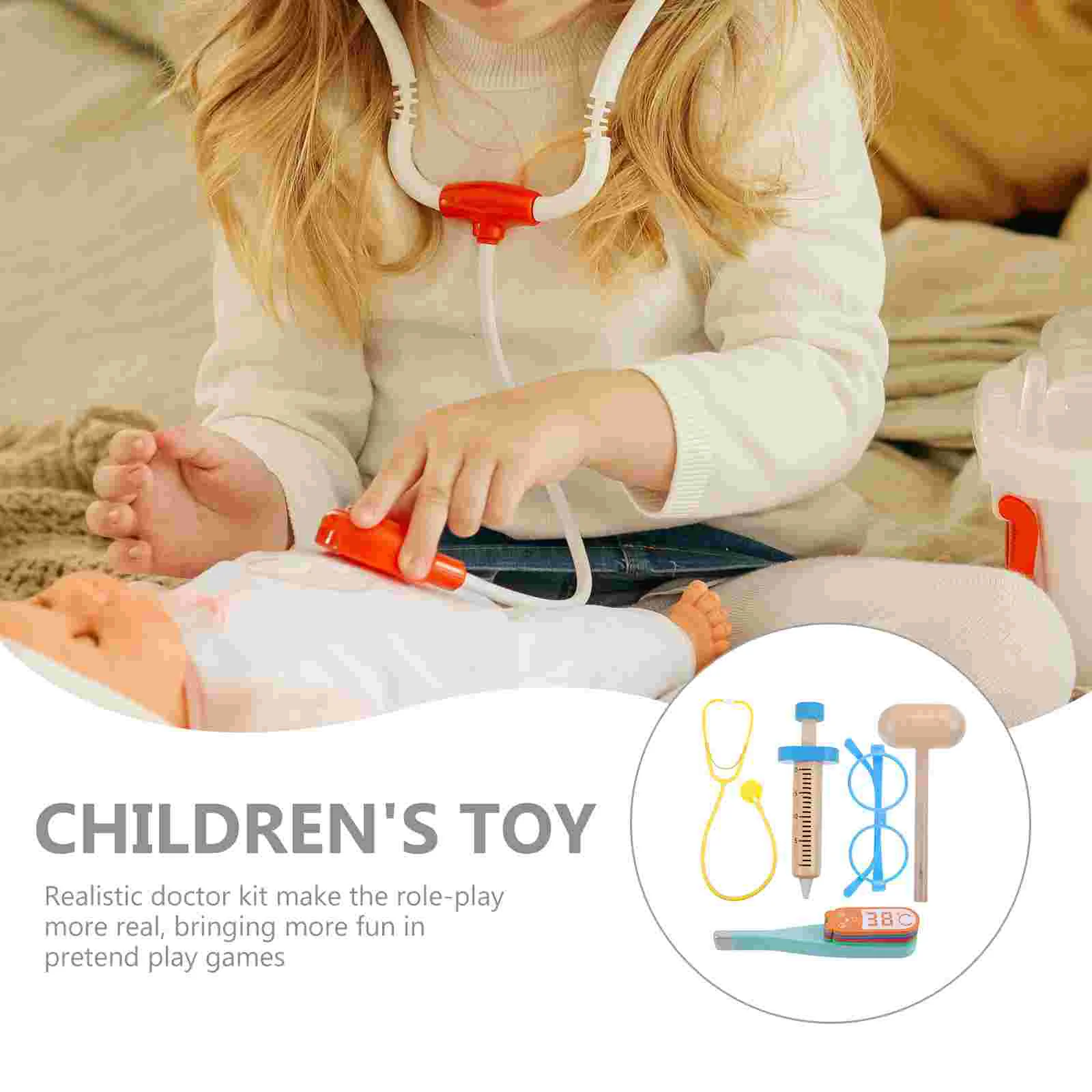 Toys for Toddlers Kid Doctor Kit Kids Wooden Office Playset Pretend Child Games