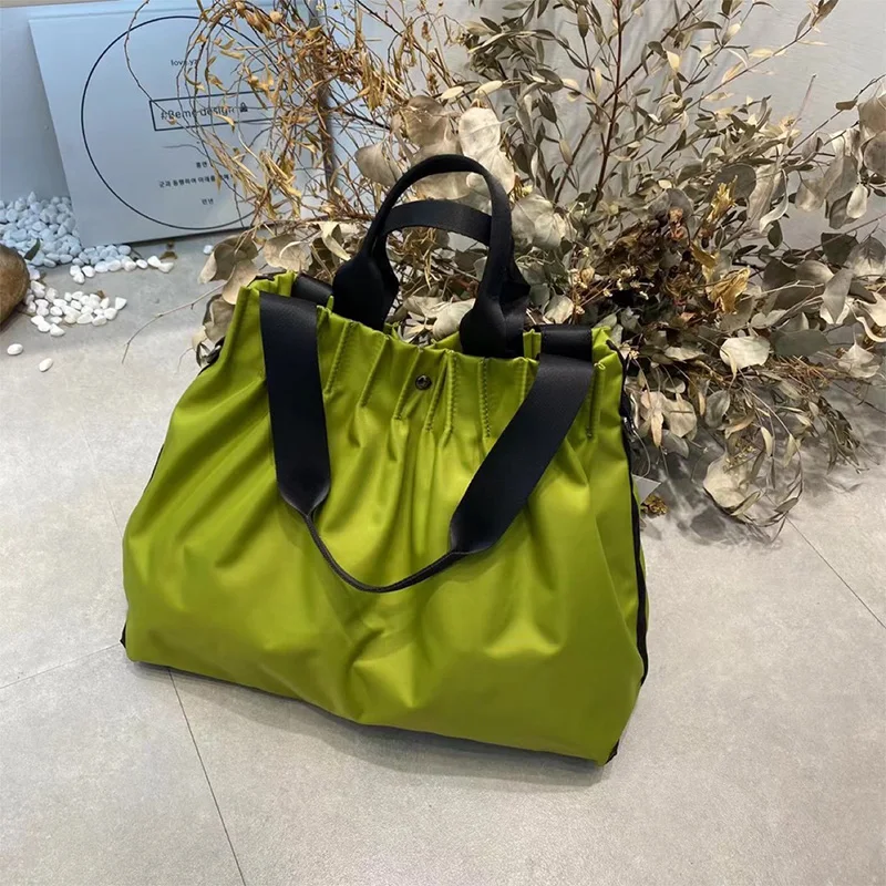 

Nylon Totes Bag Women for 2023 Designer Handbags Summer Fashion Casual Travel Large Capacity Soft Shopper Pleated Shoulder Bags