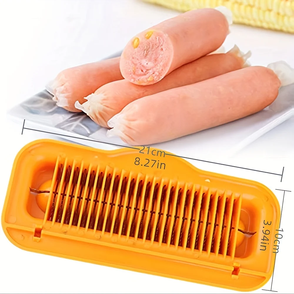 Banana Slicer Stainless Steel Multifunctional Hot Dog Slicer Sausage Cutter Vegetable Strawberry Slice Kitchen Tools 1pc