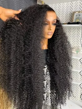 200 Density Water Curly 13x6 HD Lace Frontal Human Hair Wigs Brazilian 30 40 Inch Loose Deep Wave 13x4 Lace Front Wig For Women 1