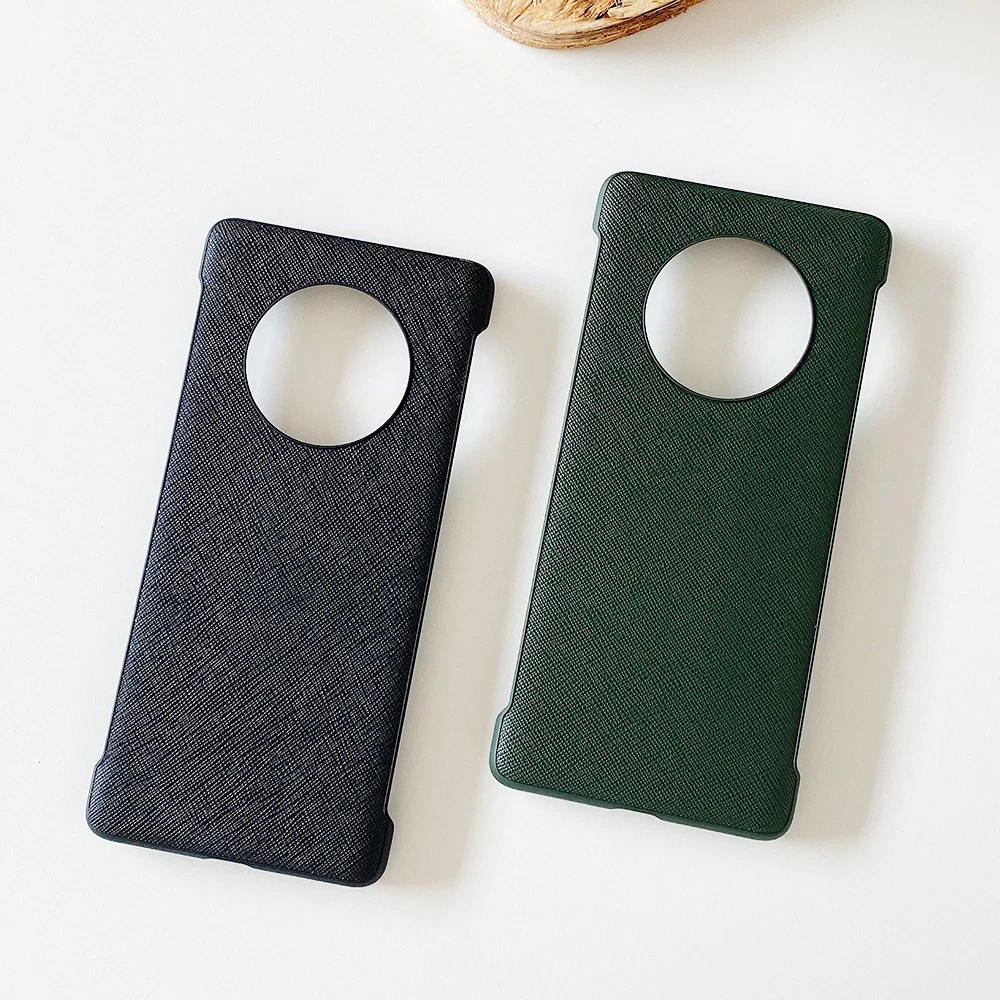 Original Case for Huawei Mate 50 Pro Case Cross texture PU Leather Back Cover Hard Case Protective Capa for Mate 50E Pro