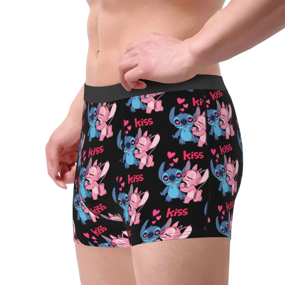 Custom Stitch Lion Cute Boxers Shorts Men's Disney Movie Briefs Underwear Fashion Underpants
