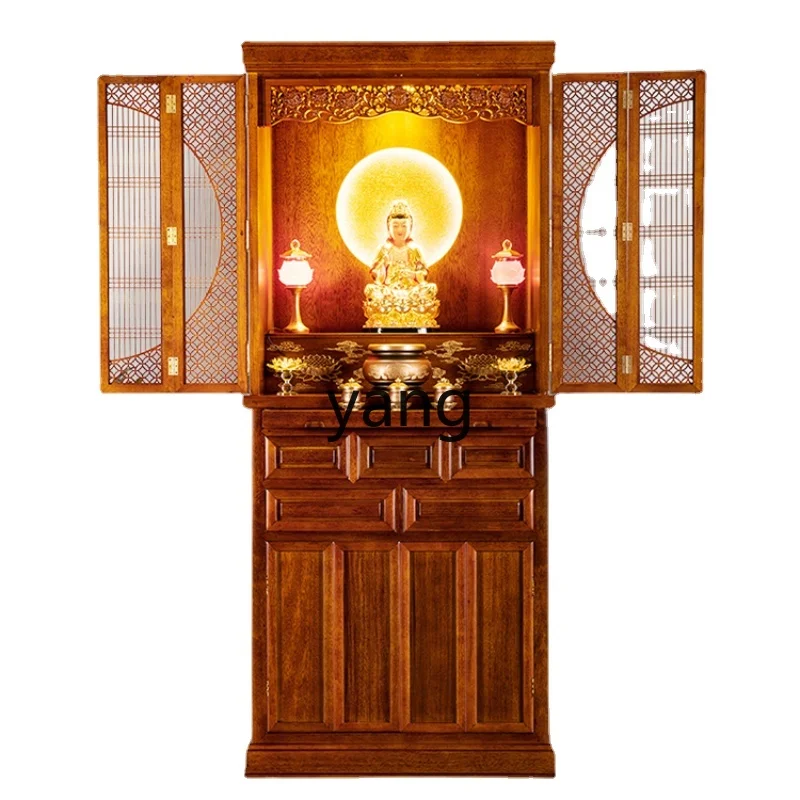 

Yjq Altar Buddha Shrine Home Clothes Closet Modern Minimalist Shrine God of Wealth Bodhisattva Altar
