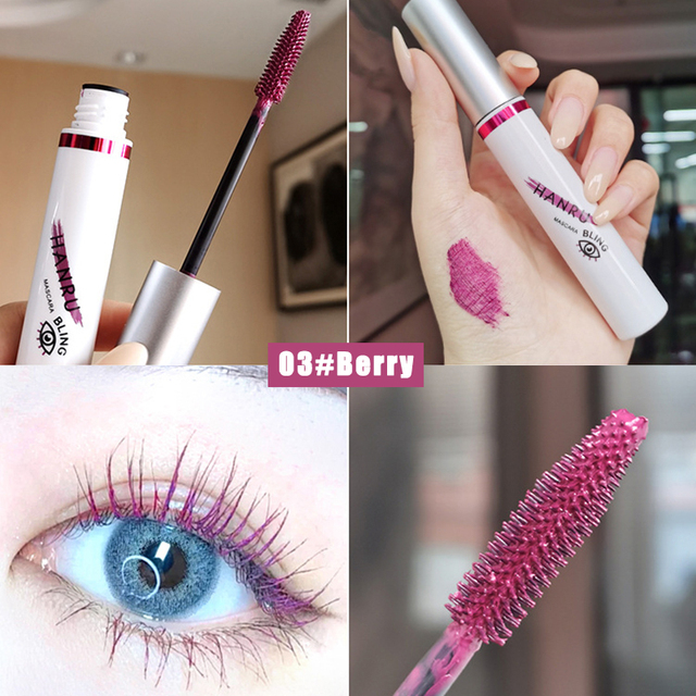 2022 4 Color Mascara Waterproof Fast Dry Long-lasting Curling Lengthening Eye Lashe Blue Pink Brown Party Color Mascara