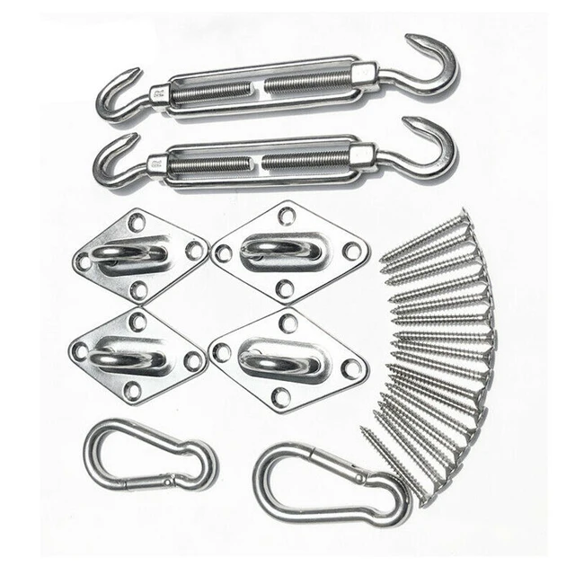 Kerti Árnyék-Kiegészítők M6 Sun Shade Sail Hardware Kit Rozsdamentes, Rozsdás Ellen - Image 5
