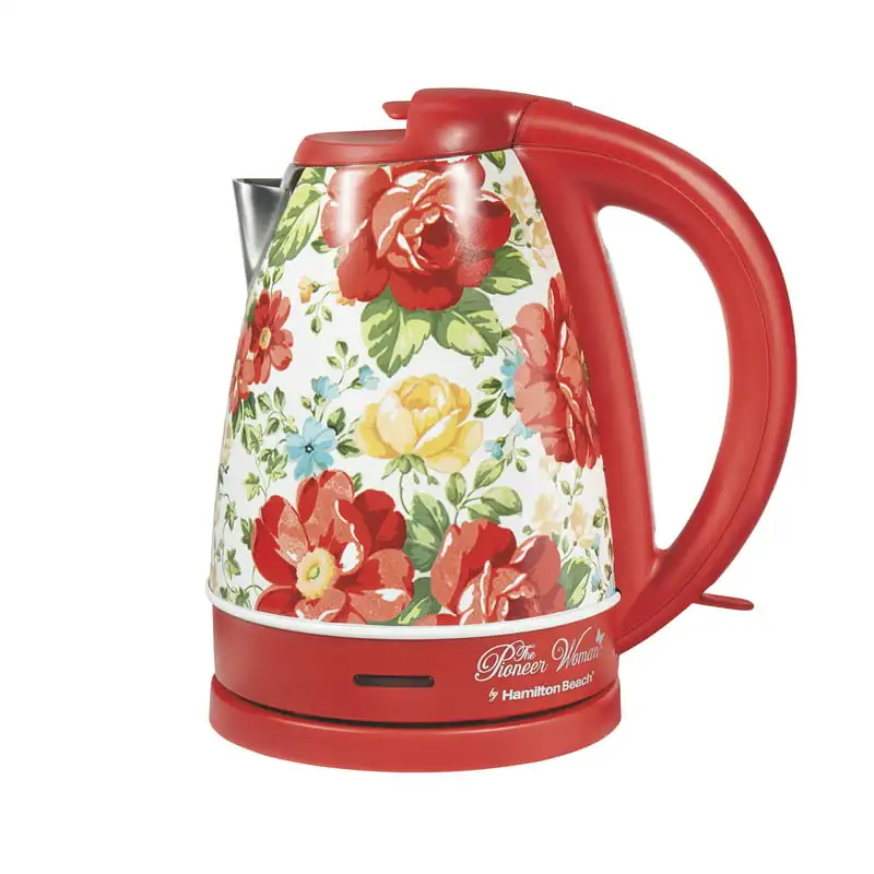 

Floral Electric Kettle, Red, 1.7-Liter Tea infuser Calentador de agua portátil Hervidor de agua eléctrico Water heater kettle