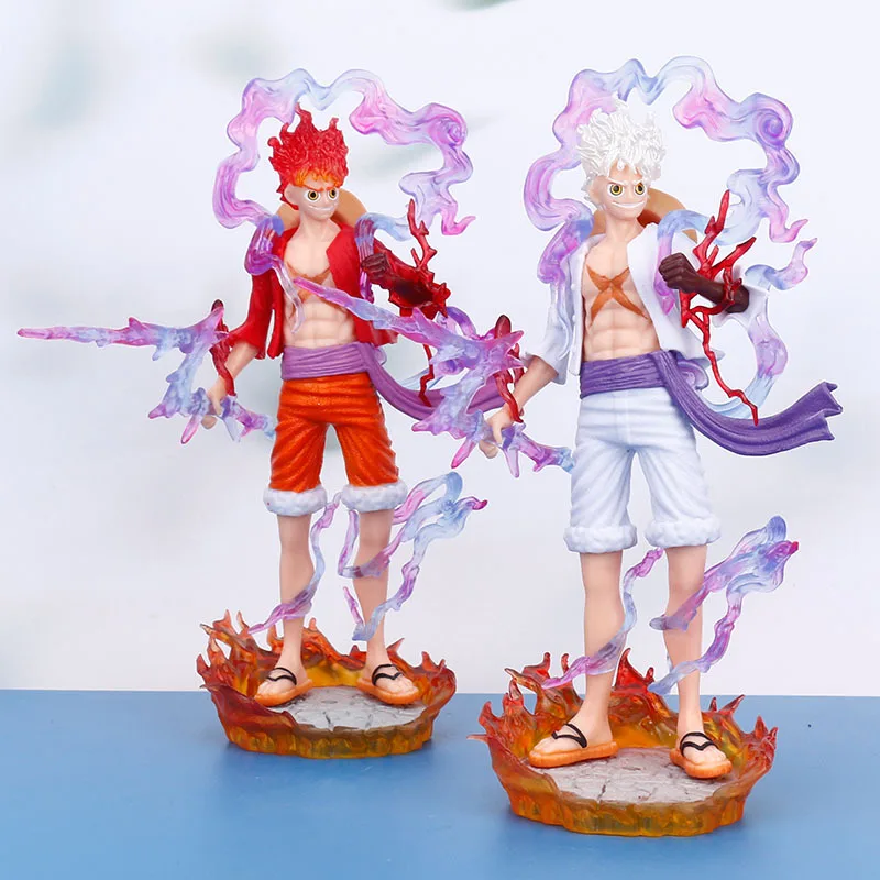 

19cm Anime One Piece Action Figure Luffy GEAR 5 Nika Sun God Figurine Pvc Collectible Model Toy Kid Gift Desktop Decoration