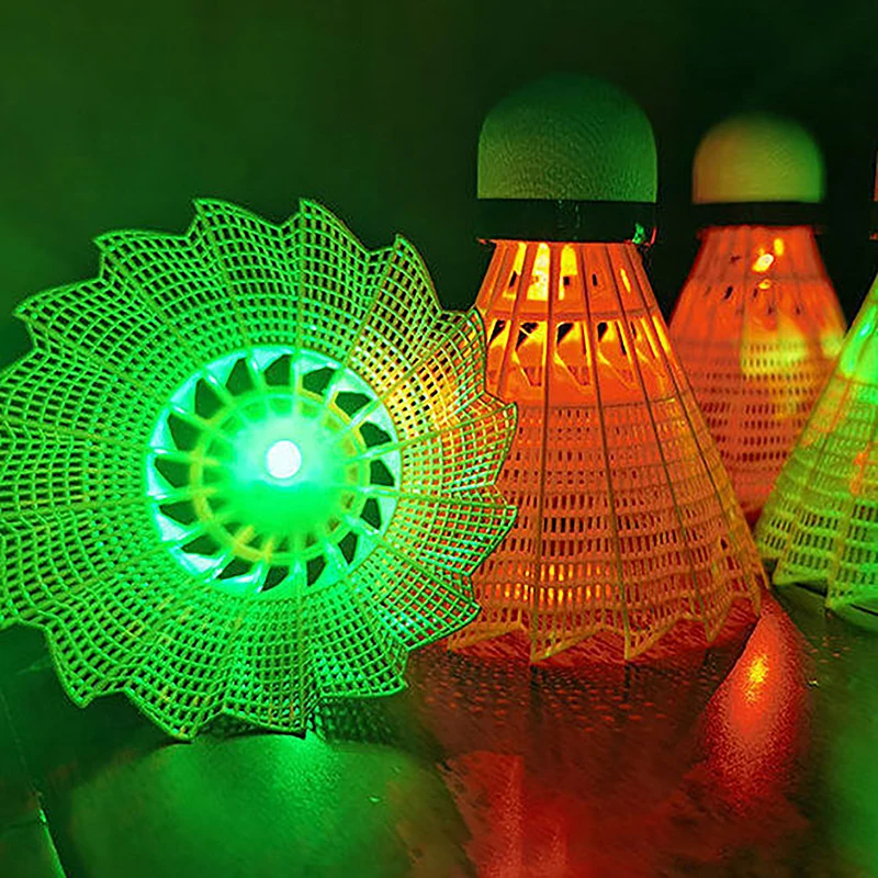 1PC Lighting Badminton Dark Night Colorful LED Lighting Sport Badminton Light Spot Shuttle Cock Accessories Shuttlecock badminton shuttlecock feather shuttlecock