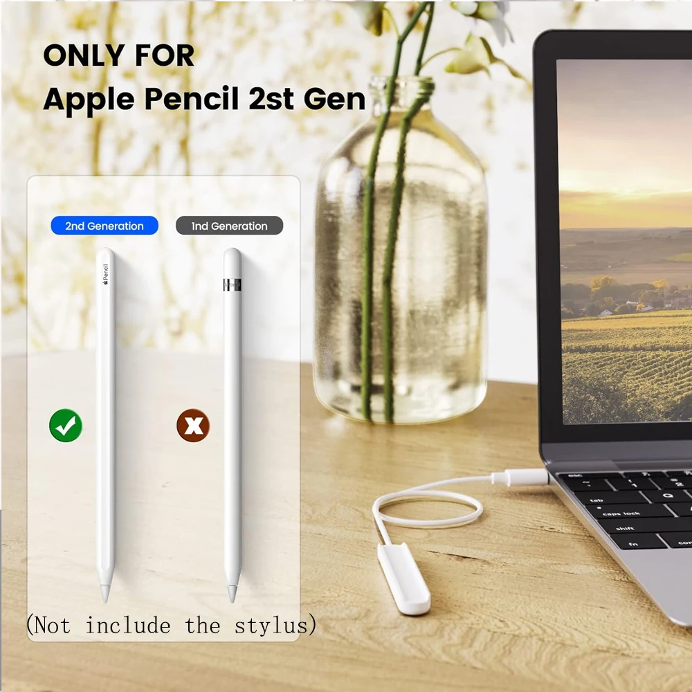 TABLIKE Wireless Charger for Apple Pencil 2nd Generations Magnetic Charging iPad Pencil Charger Apple Accessories apple pencil charger