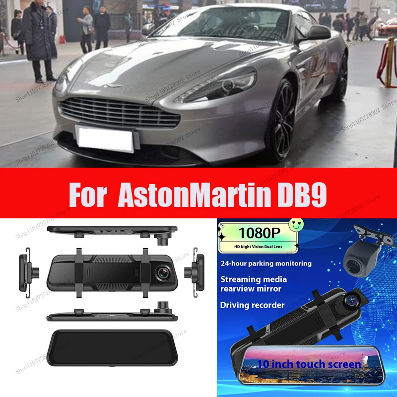 

For AstonMartin DB9 4K WIFI GPS Car Dvr Mirror Dash CamDual Lens Dashcam Drive Recorder Stream RearView Mirror IPS Screen Camera