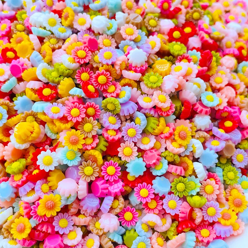 MSCFTFB 100-Piece Rose Resin Charms - Flower Cabochons For Jewelry Making & Crafts