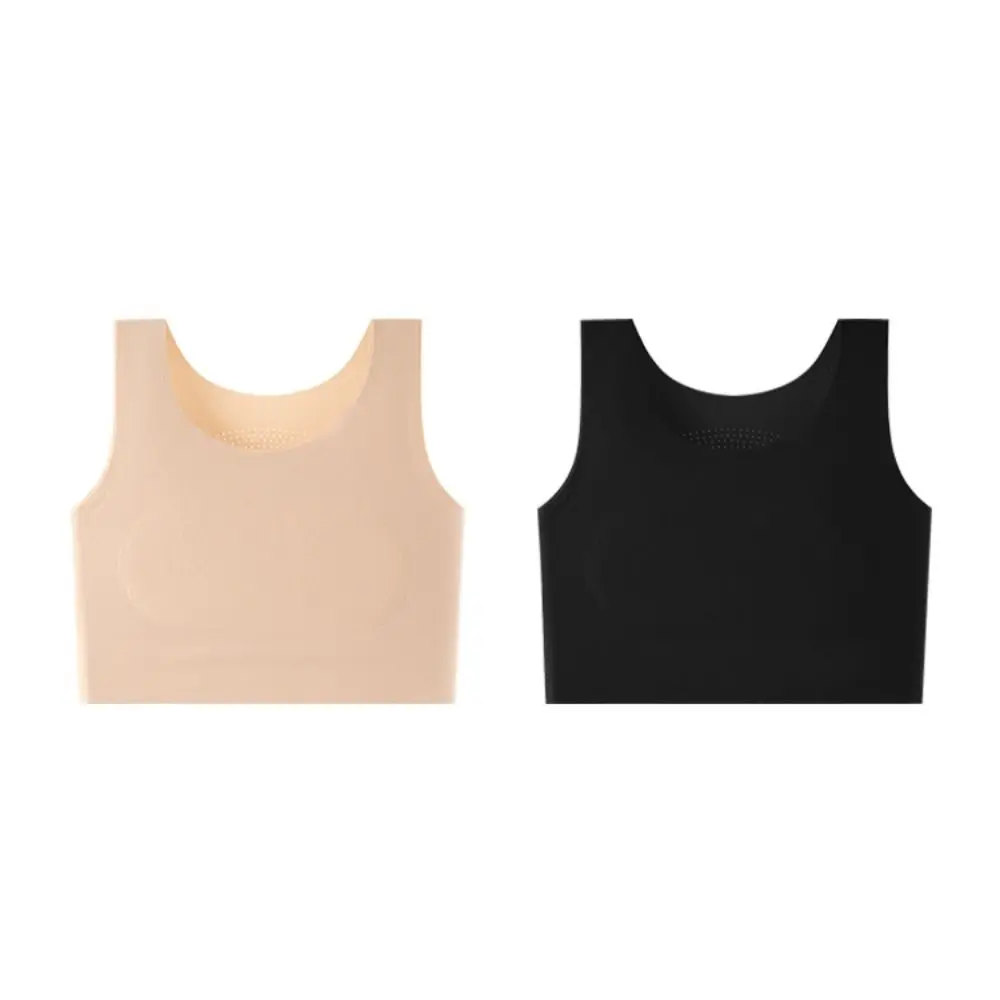 Basic Ice Silk Wireless Bra Slim Ultra-thin Underwear for Women U Neck Lingerie Girls Seamless Bra Female 6