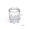 Mini Crystal Glass Clear Acrylic Small Octagonal Powder Liquid Nail Cup Nail Brush Cleaning Tools Liquid Power Mixing Bowl new 5