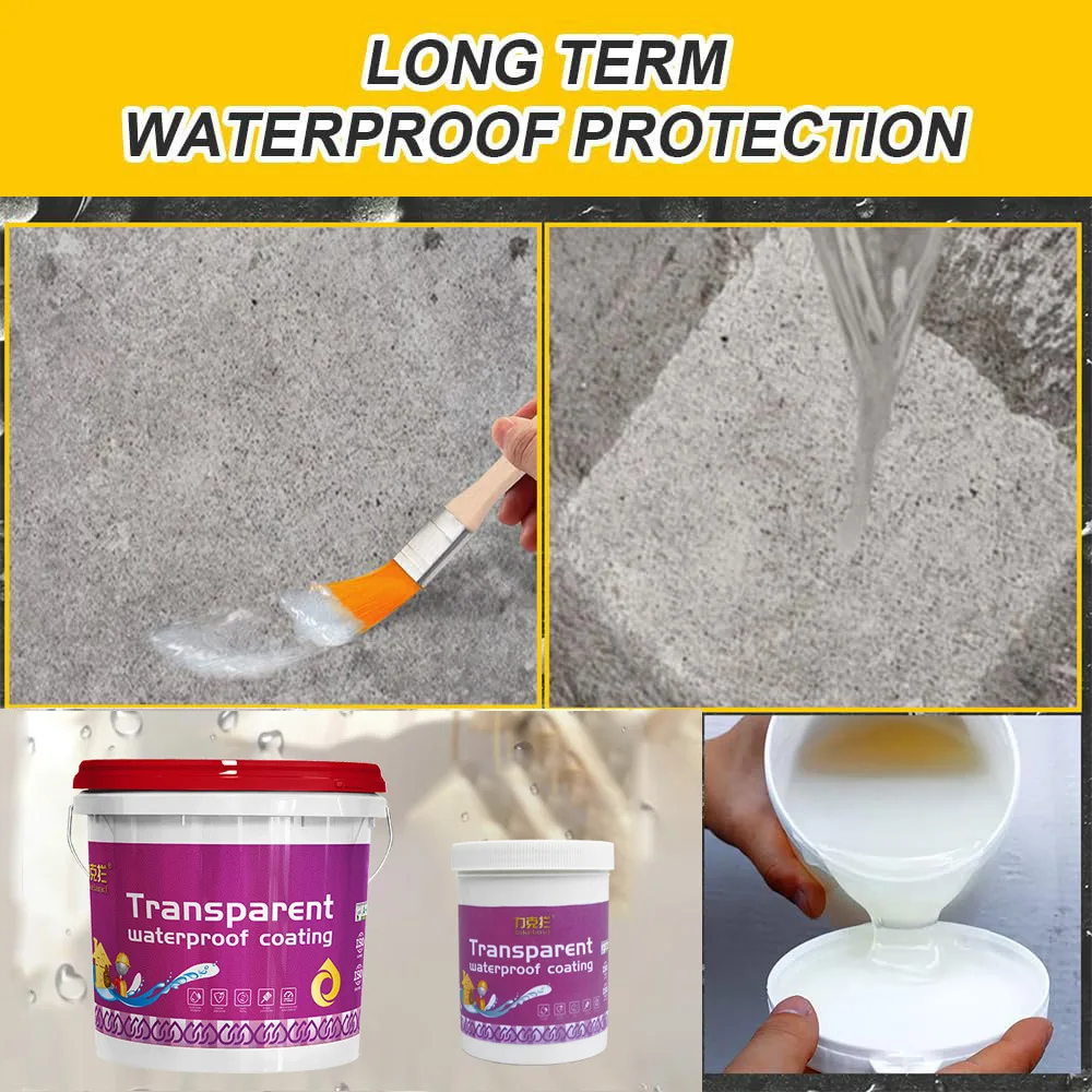 Waterproof coating acrylic acrylic pure exterior wall transparent waterproof glue toilet free brick leak