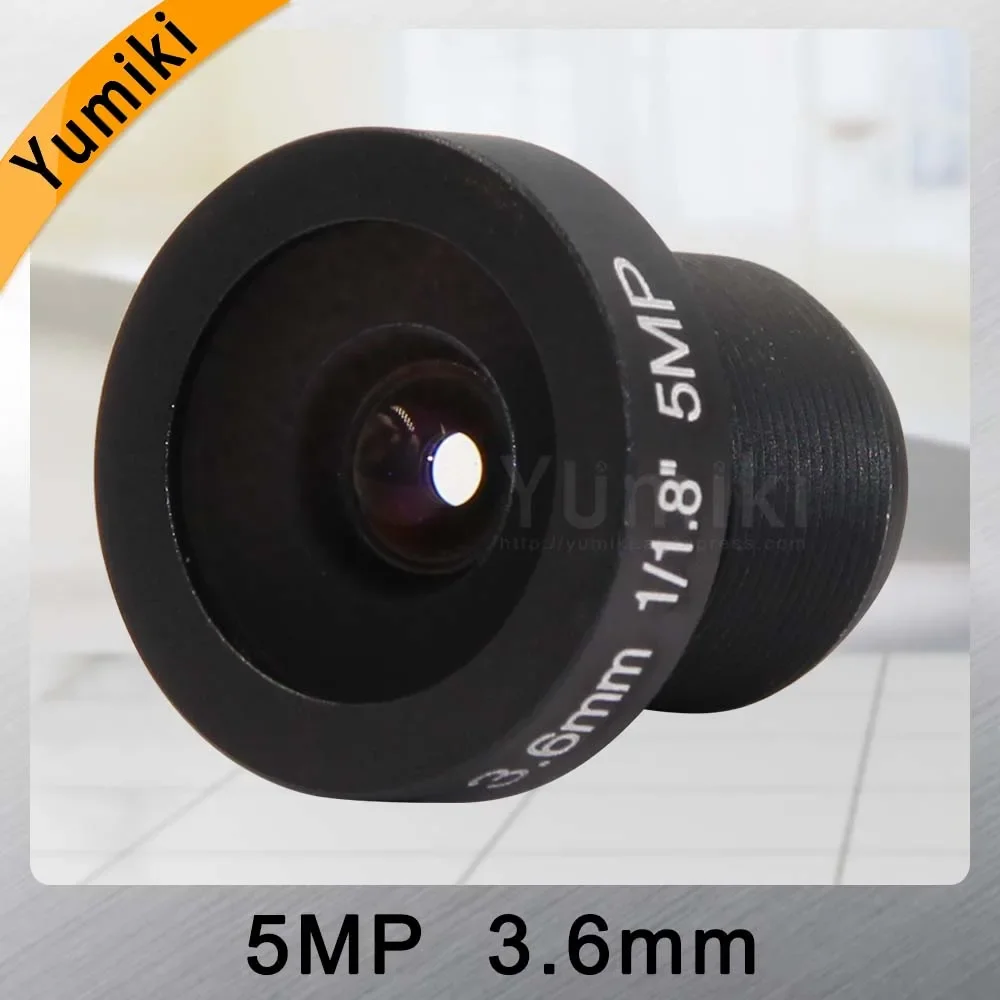 Yumiki 5.0 MegaPixel 5MP cctv lens 3.6mm Wide Angle View FPV HD lens 1/1.8" M12 x 0.5 Mount Infrared Night Vision