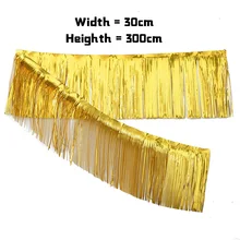  3m Glitter Tassels Fringe Banner Shinny Rose Gold MetallIc Foil Tassel Garland for Christmas Birthday Party Wall Backdrok Decor 