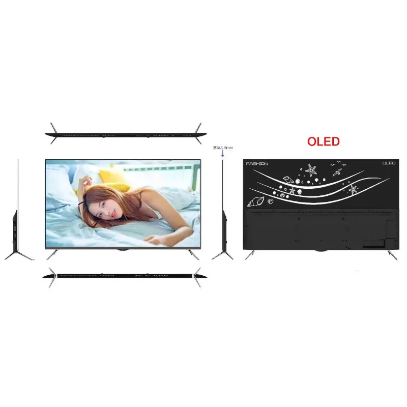 TCL 120Hz Gaming TV OLED 4K Google TV 55 65 75 85 100 120 Inch Smart Android 14 TV HDMI 2.1 AI Voice Control Cinema Display