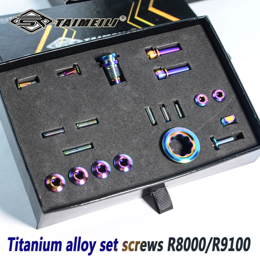 TAIMEILI Titanium alloy screw bicycle transmission R8000/9100/8150/9250 kit upgrade set screws
