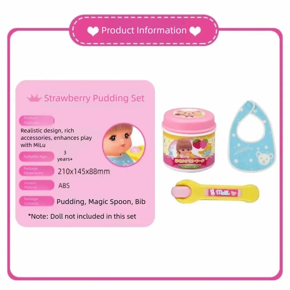 thumbnail image 2 of Pudding Set Food Feeding Toy Simulation Role Play Strawberry Pudding Toy Early Education Japanese Play House Toys For Friend 2 of 10