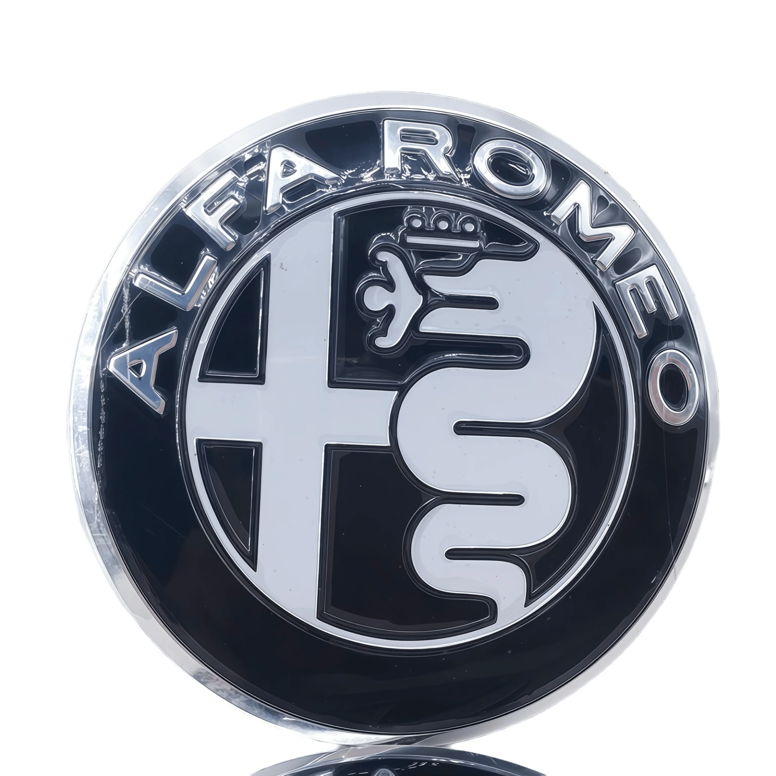 Alfa Romeo Quadrifoglio Stickers - Hoogwaardige aluminium textuur