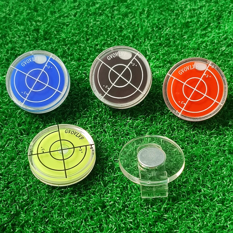 4pc Golf Slope Putting Level Reading Ball Marker & Hat Clip Outdoor Golfing Sports Training Tool-Six Colors, Gift For Golfers