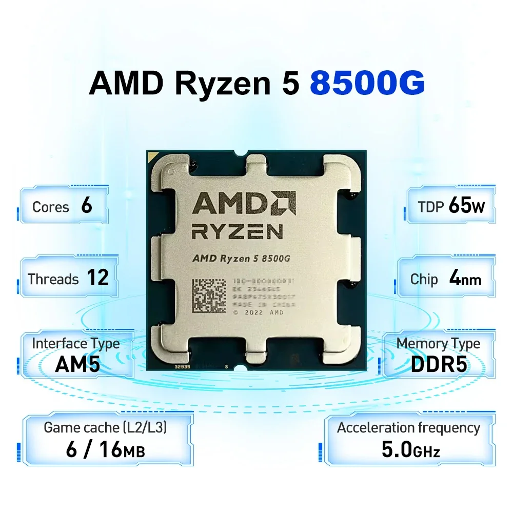 AMD New Ryzen 5 8500G - Ryzen 5 8000-G Series 3.8 GHz Socket