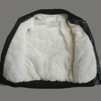Leather Jacket (Kids Faux Leather Warm Winter Coat)