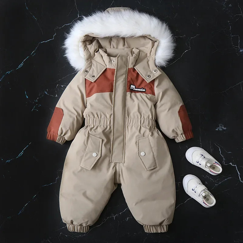 Baby Ski Suit Jumpsuit Baby Climbing Suit Romper Winter New Children's Jumpsuit Snow Jacket Ski Kid Kids Set