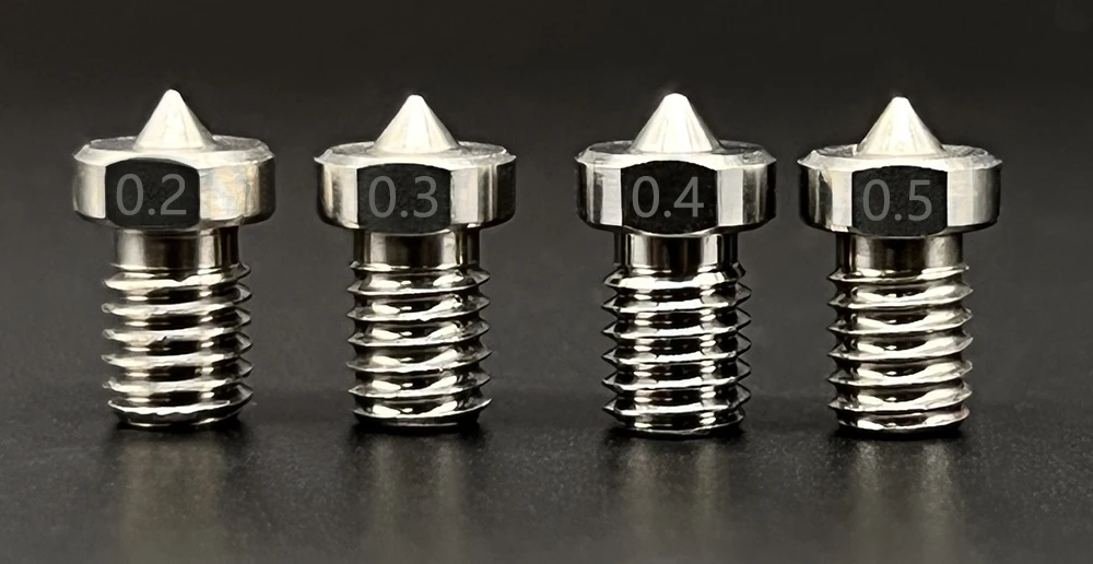3D-Druckerteile e3d v6 Titan legierung sdüse Hotend-Extruder Hoch härte Metall düse m6 Gewinde 0.3/0.4/0.6/0,8 1,75mm – Detail 1
