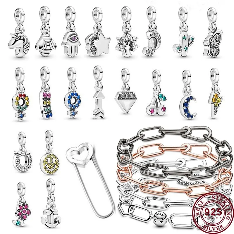 

New Hot 925 Silver Me Series Pendant Pin Women's Classic Me Bracelet Women's Original Fashion Charm Jewelry