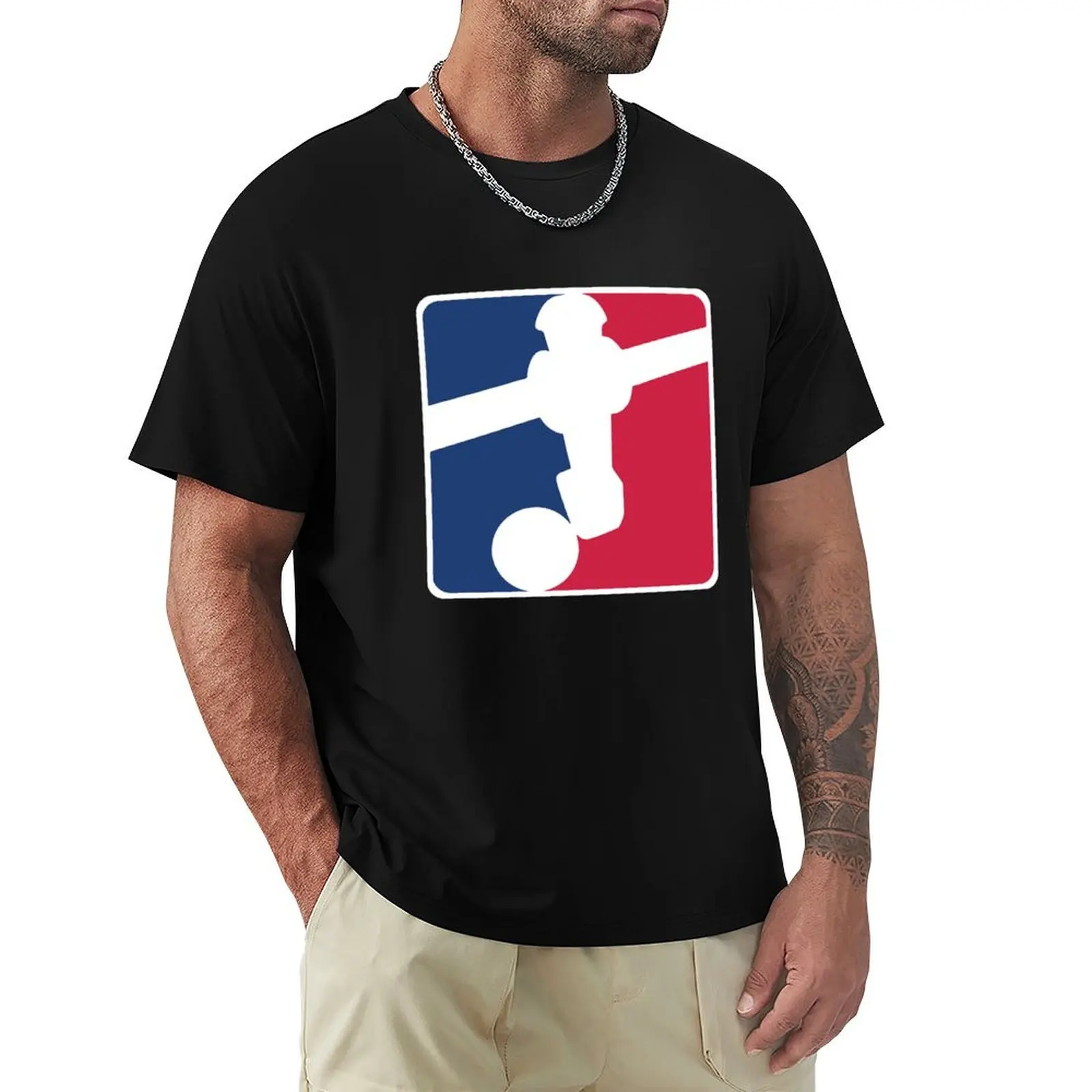 

Fooseball /table soccer logo T-Shirt new edition kawaii clothes quick-drying plain white t shirts men