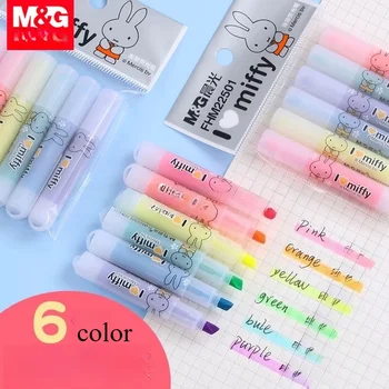 Nuovo evidenziatore Kawaii carino pennarelli a punta singola studente da ufficio pennarello di messa a fuoco universale serie Miffy per pennarelli da disegno a mano regalo
