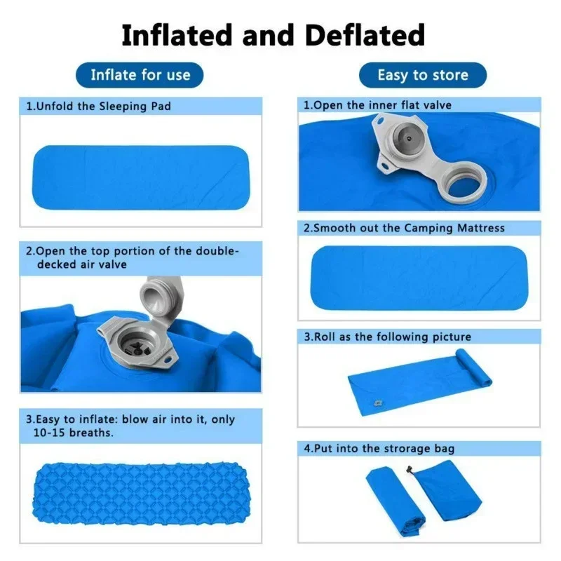 Sleeping Pad Ultralight Inflatable Sleeping Pad for Camping Ultralight Waterproof Mat W/Pillow Hammock Mate air sofa inflatable sleeping pad inflatable sofa bed