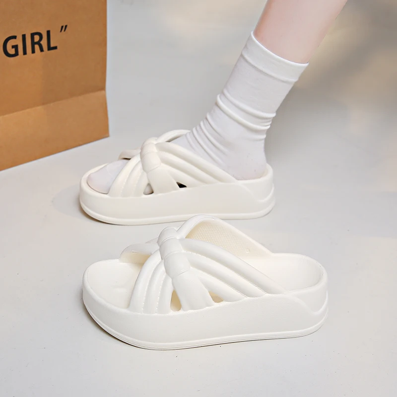

Wedge Slippers Women Shoes Summer Fashion Solid Color Non-slip Beach Shoes for Women Outdoor Soft Sole Women Sandals Slippers