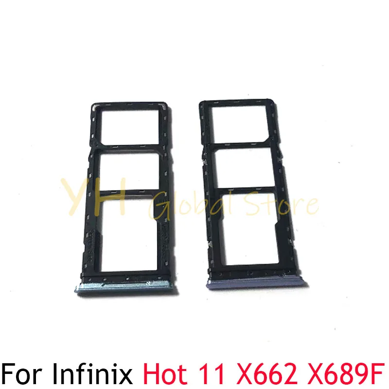 For Infinix Hot 11 X662 X662B X689F / Hot 11S X6812 Sim Card Slot Tray Holder Sim Card Repair Parts