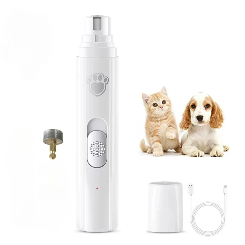Dog Cat Nail Grinder Rechargeable Electric Pet Nail Trimmer Small Medium Large Dogs Cats Painless Paws Grooming Smoothing