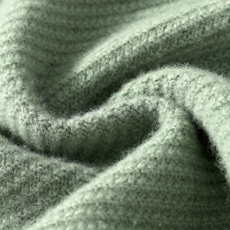 Autumn and winter new men's sweater round neck solid color business sweater loose casual thickened 100% wool knitted bottom swea