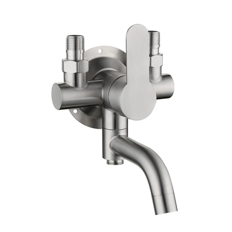 

304 Stainless Steel Tap Bathtub Faucet Bathroom Cold Hot Water Shower Faucet