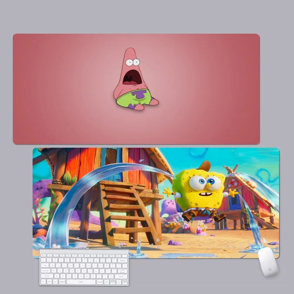 

S-Spongebob Mousepad Rubber XXL Table Mat Student Mousepad Gamer Computer Keyboard Pad Games Pad for PC Computer Table