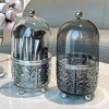 Makeup Brush Organizer Semi-transparent Vanity Desktop Cosmetics Storage Box 360° Rotating Lipstick Storage Box Luxury Container 1