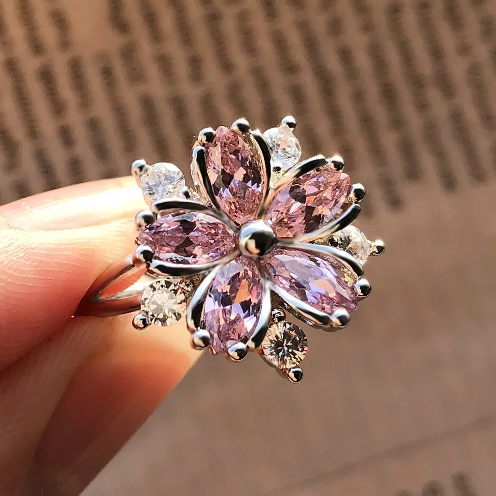 Shiny Zircon Ring Bridal Wedding Accessories Jewelry Headwear