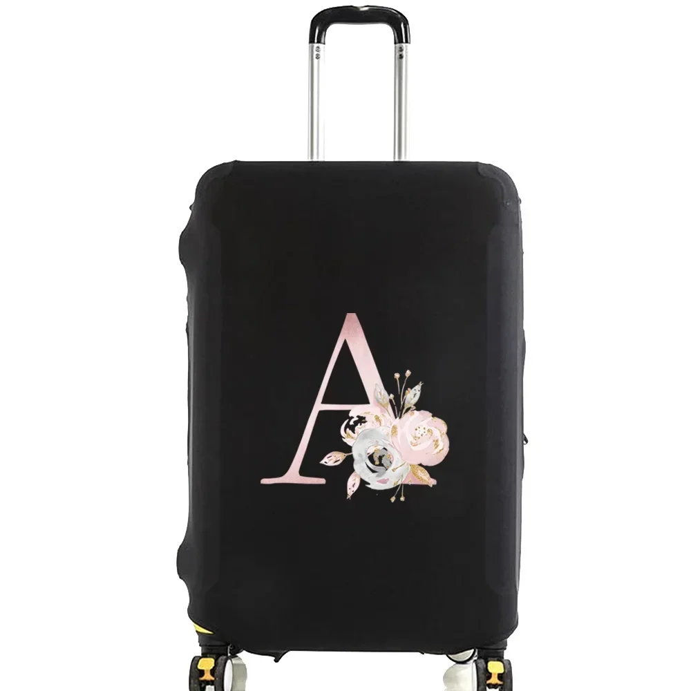 Thick Elastic Luggage Protective Cover Dust Cover Anti-Scratch Suitcase Covers Zipper Suit for 18-32 Inch Bag Pink Flower Series 6
