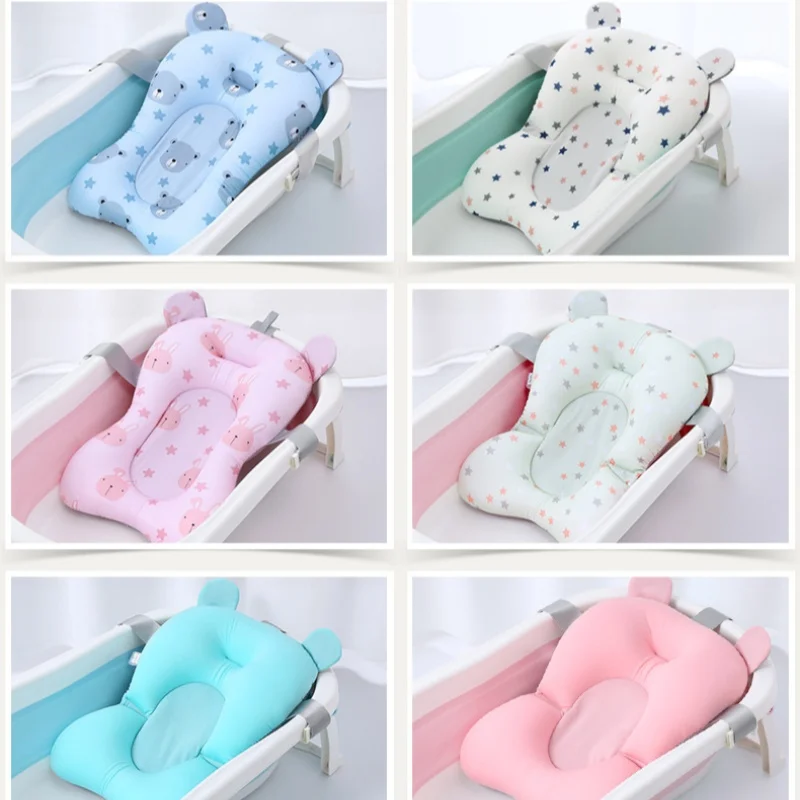 Baby Bathtub Pad Adjustable Bath Support Seat Mat Foldable Shower Cushion Newborn Floating Security Water Pad baby bath seat,baby bath support pad,baby bath tool