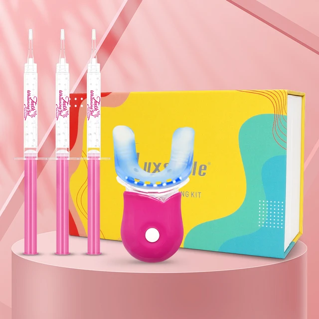 Teeth Whitening Kit with LED Light Whitening Gel Dental Bleach Gel Oral Care Bleaching Tooth Whitener Gel For Dental Tray