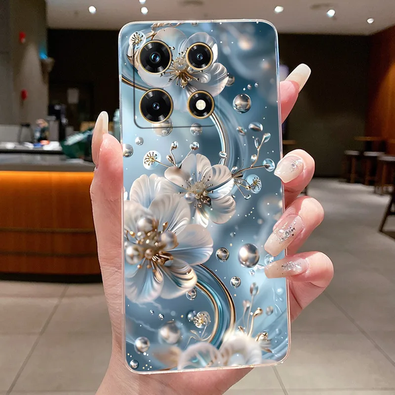 Floral Soft Silicone TPU Phone Case Bumper for Infinix Note 30 Series