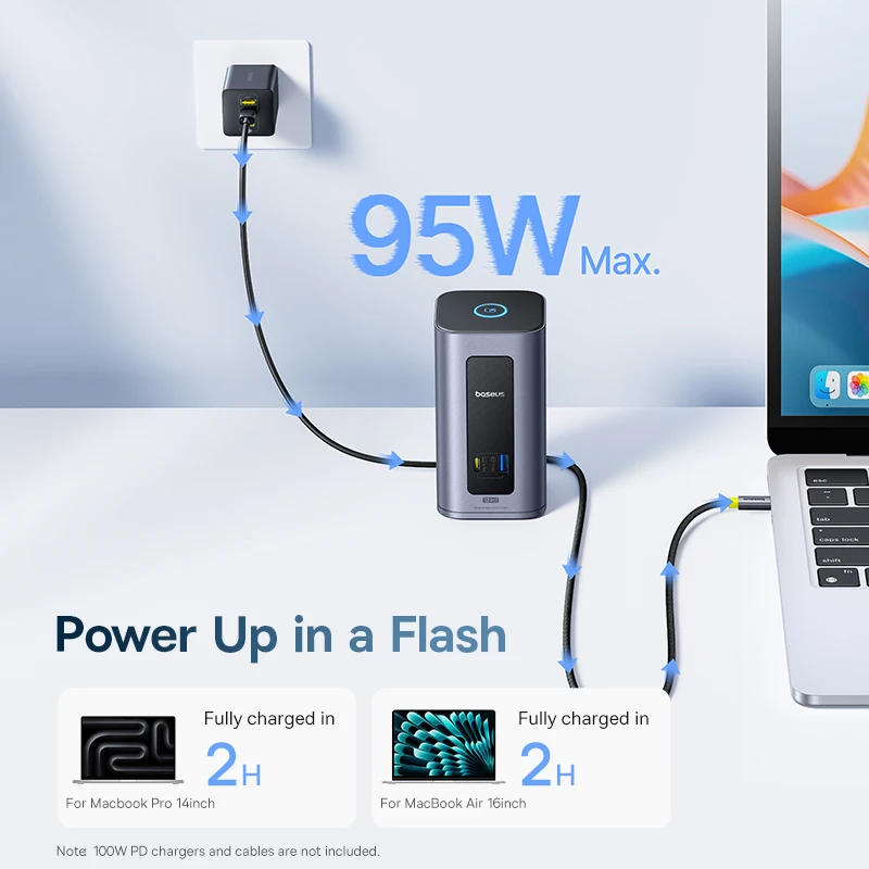 Baseus USB C HUB for Mac 12-in-1 DisplayPort HDMI 4K@60Hz MST Display for macOS Windows Docking Station USB 3.2 RJ45 PD 100W Hub - Image 6